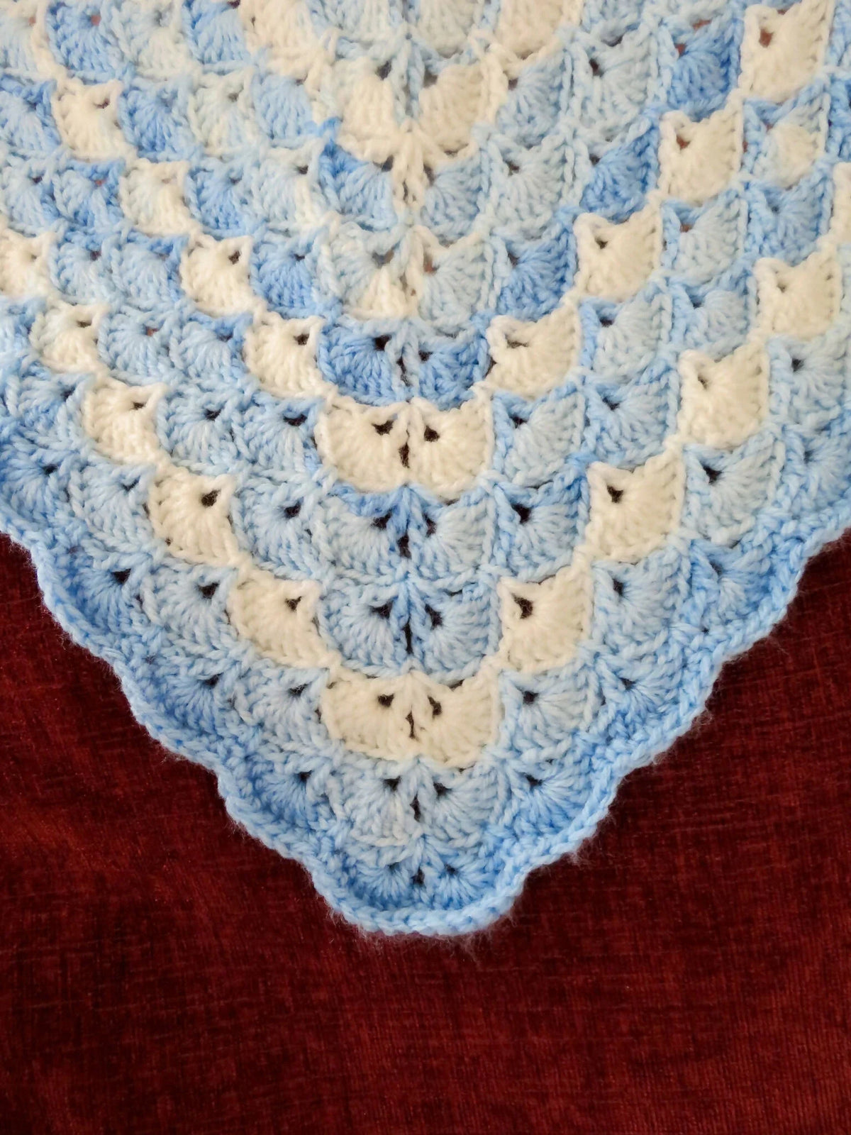 Shells and Cream Ice Cream Baby Blanket (Crochet)